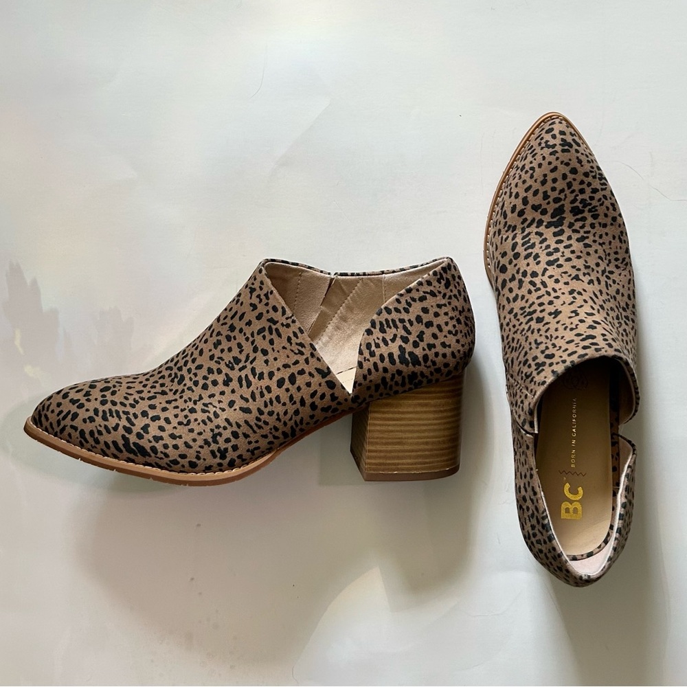 BC Footwear Women's Leopard Print Ankle Boots